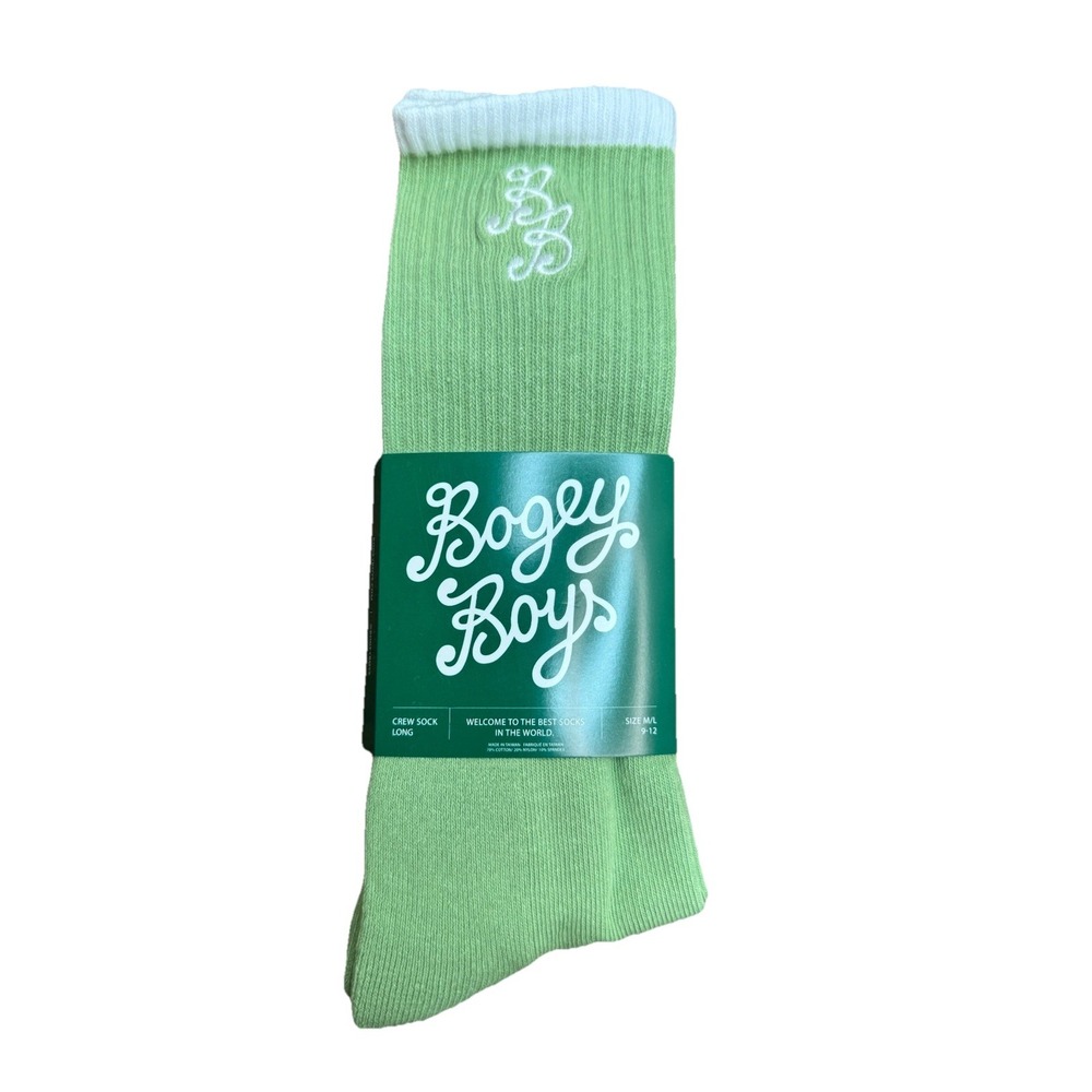 Bogey Boys by Macklemore Crew Essential Socks Fair‎ Green Mens Size 9-12